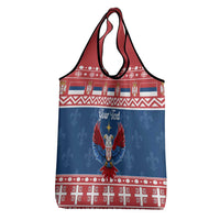 Personalized Serbia Christmas Eagle Grocery Bag Srecan Bozic Tee - Wonder Print Shop