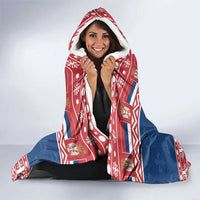 Personalized Serbia Christmas Eagle Hooded Blanket Srecan Bozic Tee - Wonder Print Shop