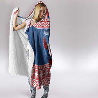 Personalized Serbia Christmas Eagle Hooded Blanket Srecan Bozic Tee - Wonder Print Shop