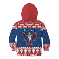 Personalized Serbia Christmas Eagle Kid Hoodie Srecan Bozic Tee - Wonder Print Shop