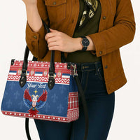Personalized Serbia Christmas Eagle Leather Bag Srecan Bozic Tee - Wonder Print Shop