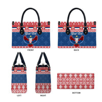Personalized Serbia Christmas Eagle Leather Bag Srecan Bozic Tee - Wonder Print Shop