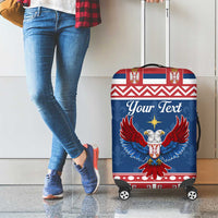 Personalized Serbia Christmas Eagle Luggage Cover Srecan Bozic Tee - Wonder Print Shop