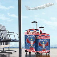 Personalized Serbia Christmas Eagle Luggage Cover Srecan Bozic Tee - Wonder Print Shop