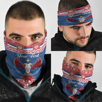 Personalized Serbia Christmas Eagle Neck Gaiter Srecan Bozic Tee - Wonder Print Shop