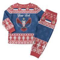 Personalized Serbia Christmas Eagle Christmas Pajama Set Srecan Bozic Tee - Wonder Print Shop