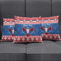 Personalized Serbia Christmas Eagle Pillow Cover Srecan Bozic Tee - Wonder Print Shop