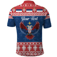 Personalized Serbia Christmas Eagle Polo Shirt Srecan Bozic Tee - Wonder Print Shop