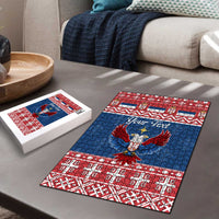 Personalized Serbia Christmas Eagle Puzzle Srecan Bozic Tee - Wonder Print Shop