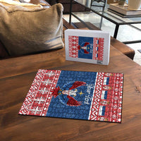 Personalized Serbia Christmas Eagle Puzzle Srecan Bozic Tee - Wonder Print Shop