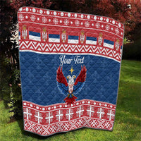 Personalized Serbia Christmas Eagle Quilt Srecan Bozic Tee - Wonder Print Shop