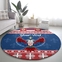 Personalized Serbia Christmas Eagle Round Carpet Srecan Bozic Tee - Wonder Print Shop