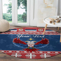 Personalized Serbia Christmas Eagle Round Carpet Srecan Bozic Tee - Wonder Print Shop