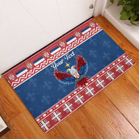 Personalized Serbia Christmas Eagle Rubber Doormat Srecan Bozic Tee - Wonder Print Shop