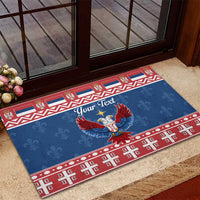 Personalized Serbia Christmas Eagle Rubber Doormat Srecan Bozic Tee - Wonder Print Shop