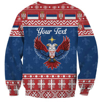 Personalized Serbia Christmas Eagle Sweatshirt Srecan Bozic Tee - Wonder Print Shop