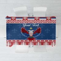 Personalized Serbia Christmas Eagle Tablecloth Srecan Bozic Tee - Wonder Print Shop