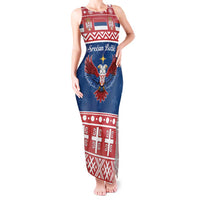 Personalized Serbia Christmas Eagle Tank Maxi Dress Srecan Bozic Tee - Wonder Print Shop