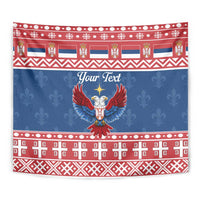 Personalized Serbia Christmas Eagle Tapestry Srecan Bozic Tee - Wonder Print Shop