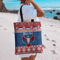 Personalized Serbia Christmas Eagle Tote Bag Srecan Bozic Tee - Wonder Print Shop