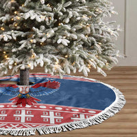 Personalized Serbia Christmas Eagle Tree Skirt Srecan Bozic Tee - Wonder Print Shop