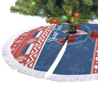 Personalized Serbia Christmas Eagle Tree Skirt Srecan Bozic Tee - Wonder Print Shop