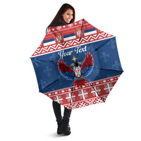 Personalized Serbia Christmas Eagle Umbrella Srecan Bozic Tee - Wonder Print Shop
