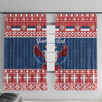 Personalized Serbia Christmas Eagle Window Curtain Srecan Bozic Tee - Wonder Print Shop