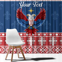 Personalized Serbia Christmas Eagle Window Curtain Srecan Bozic Tee - Wonder Print Shop