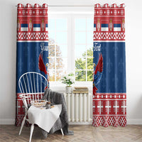 Personalized Serbia Christmas Eagle Window Curtain Srecan Bozic Tee - Wonder Print Shop