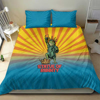 Lady Liberty Portland Frog Bedding Set Frog Protest No Kings In America - Wonder Print Shop