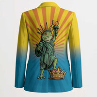 Lady Liberty Portland Frog Blazer Frog Protest No Kings In America - Wonder Print Shop