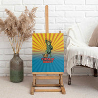 Lady Liberty Portland Frog Canvas Wall Art Frog Protest No Kings In America - Wonder Print Shop