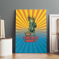 Lady Liberty Portland Frog Canvas Wall Art Frog Protest No Kings In America - Wonder Print Shop