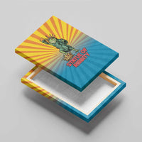 Lady Liberty Portland Frog Canvas Wall Art Frog Protest No Kings In America - Wonder Print Shop
