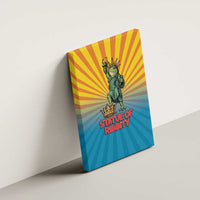 Lady Liberty Portland Frog Canvas Wall Art Frog Protest No Kings In America - Wonder Print Shop