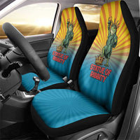 Lady Liberty Portland Frog Car Seat Cover Frog Protest No Kings In America - Wonder Print Shop