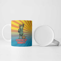 Lady Liberty Portland Frog Ceramic Mug Frog Protest No Kings In America - Wonder Print Shop