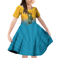 Lady Liberty Portland Frog Family Matching Off Shoulder Short Dress and Hawaiian Shirt Frog Protest No Kings In America - Wonder Print Shop