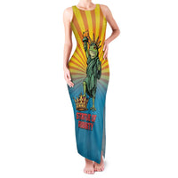 Lady Liberty Portland Frog Family Matching Tank Maxi Dress and Hawaiian Shirt Frog Protest No Kings In America - Wonder Print Shop