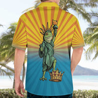 Lady Liberty Portland Frog Hawaiian Shirt Frog Protest No Kings In America - Wonder Print Shop