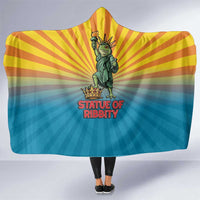 Lady Liberty Portland Frog Hooded Blanket Frog Protest No Kings In America - Wonder Print Shop