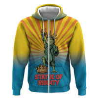 Lady Liberty Portland Frog Hoodie Frog Protest No Kings In America - Wonder Print Shop