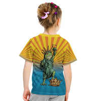 Lady Liberty Portland Frog Kid T Shirt Frog Protest No Kings In America - Wonder Print Shop