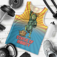 Lady Liberty Portland Frog Men Tank Top Frog Protest No Kings In America - Wonder Print Shop