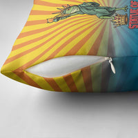 Lady Liberty Portland Frog Pillow Cover Frog Protest No Kings In America - Wonder Print Shop