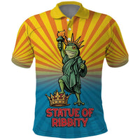 Lady Liberty Portland Frog Polo Shirt Frog Protest No Kings In America - Wonder Print Shop