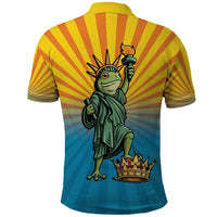 Lady Liberty Portland Frog Polo Shirt Frog Protest No Kings In America - Wonder Print Shop