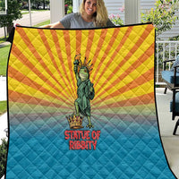 Lady Liberty Portland Frog Quilt Frog Protest No Kings In America - Wonder Print Shop
