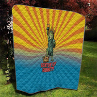 Lady Liberty Portland Frog Quilt Frog Protest No Kings In America - Wonder Print Shop